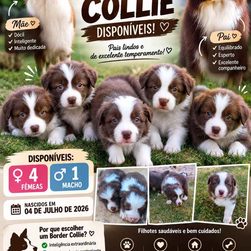 Filhotes Border Collie Red & White - Foto 1